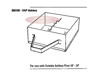 000180 Baxi Ashbox 13.25 Inches OUTSIDE ASHBOX 